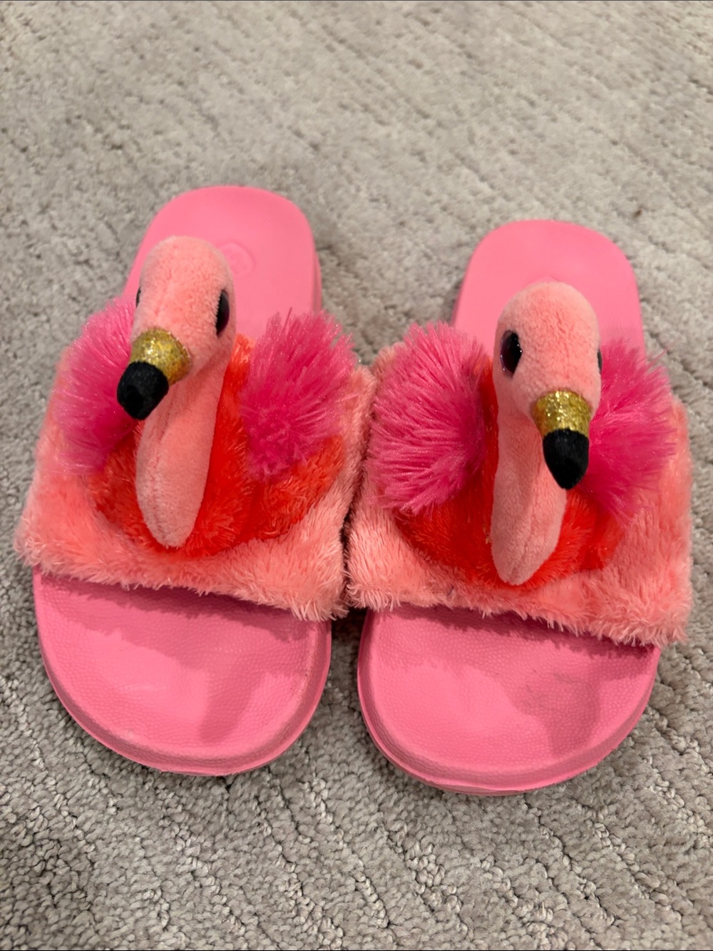 Kids TY Flamingo Slide Sandals - Pink SZ 1-3